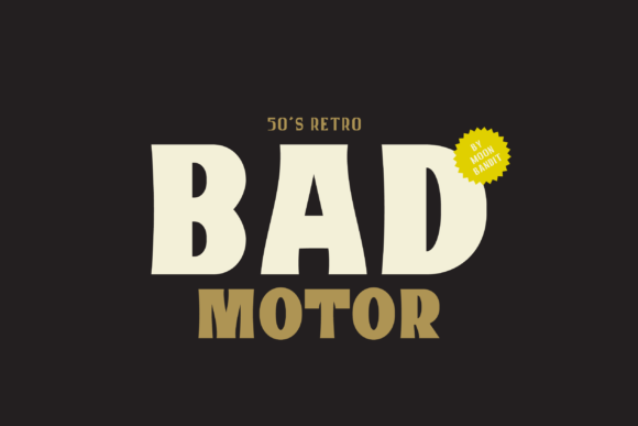 Bad Motor: A Bold Display Font for Impactful Design