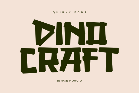 Dino Craft: A Bold, Quirky Display Font for Standout Designs
