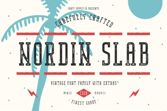 Nordin Slab: A Vintage-Styled Display Font with Modern Versatility