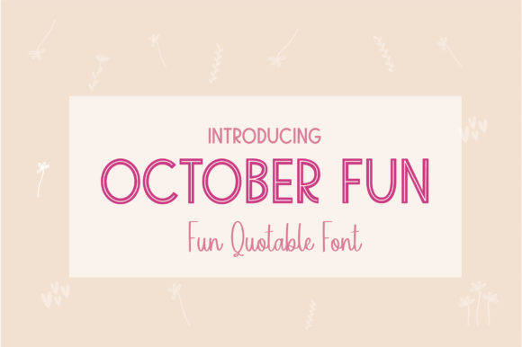 October Fun Font